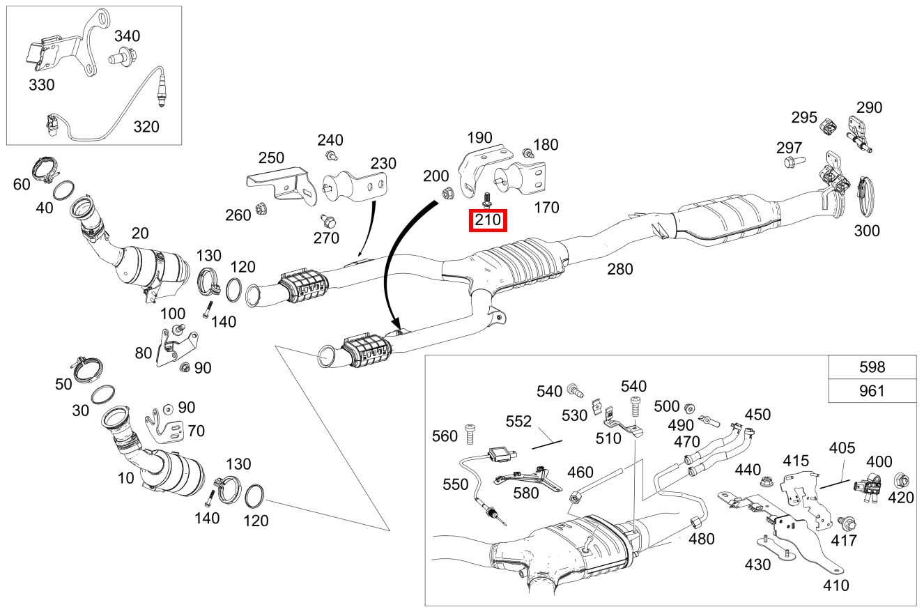Gewindefurchende Schraube Halter an Aufnahme Motorträger links; M10X22 Mercedes-AMG GLC 43 4MATIC Coupé 253