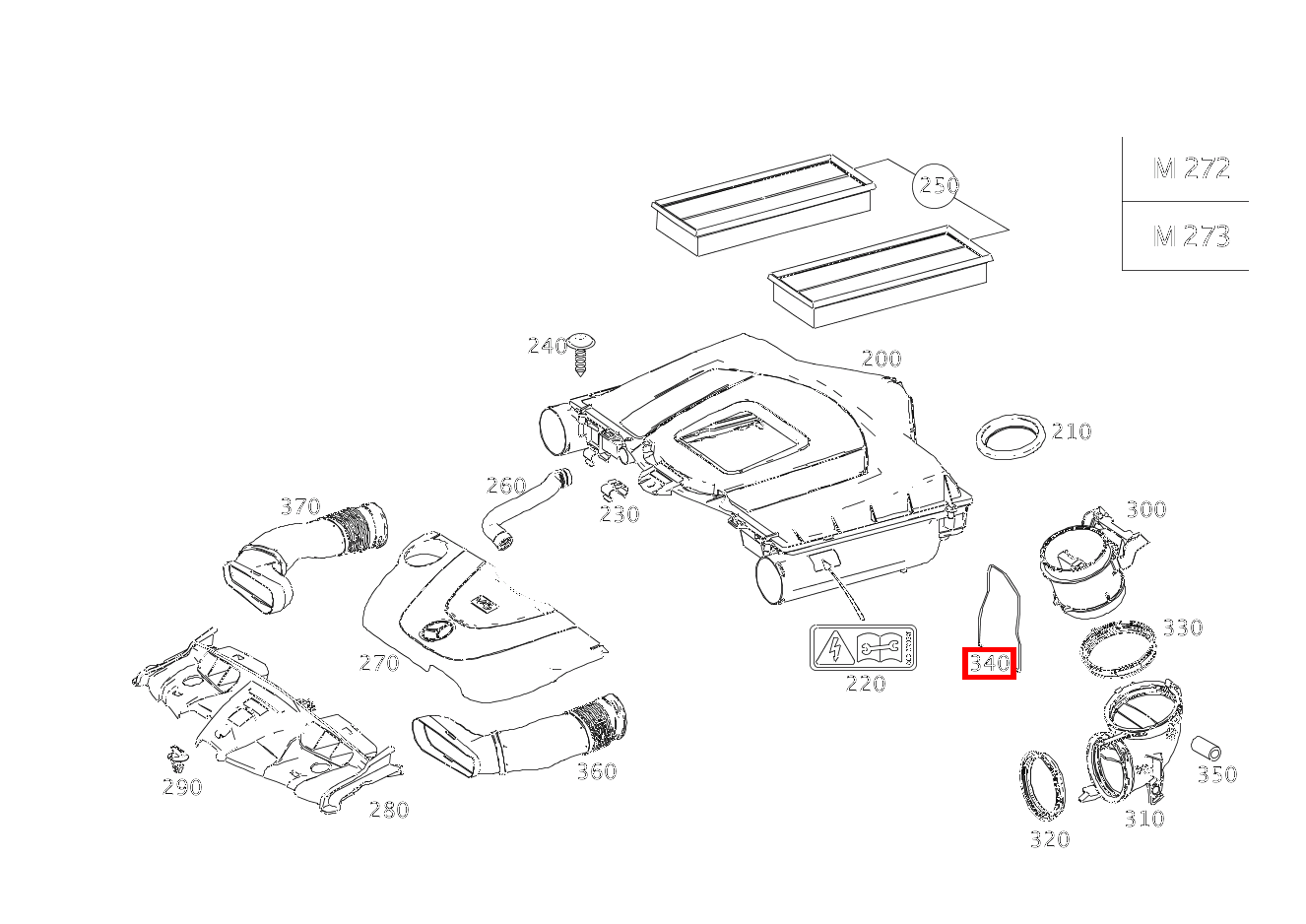 KLEMMBUEGEL BEFESTIGUNG LUFTMASSENMESSER E500 CA 207