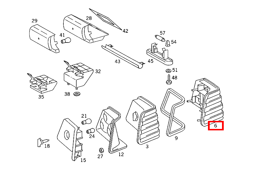 Lichtscheibe BICHROMATISCH,RECHTS REITTER & SCHEFENACKER E 250 Diesel Limousine 124