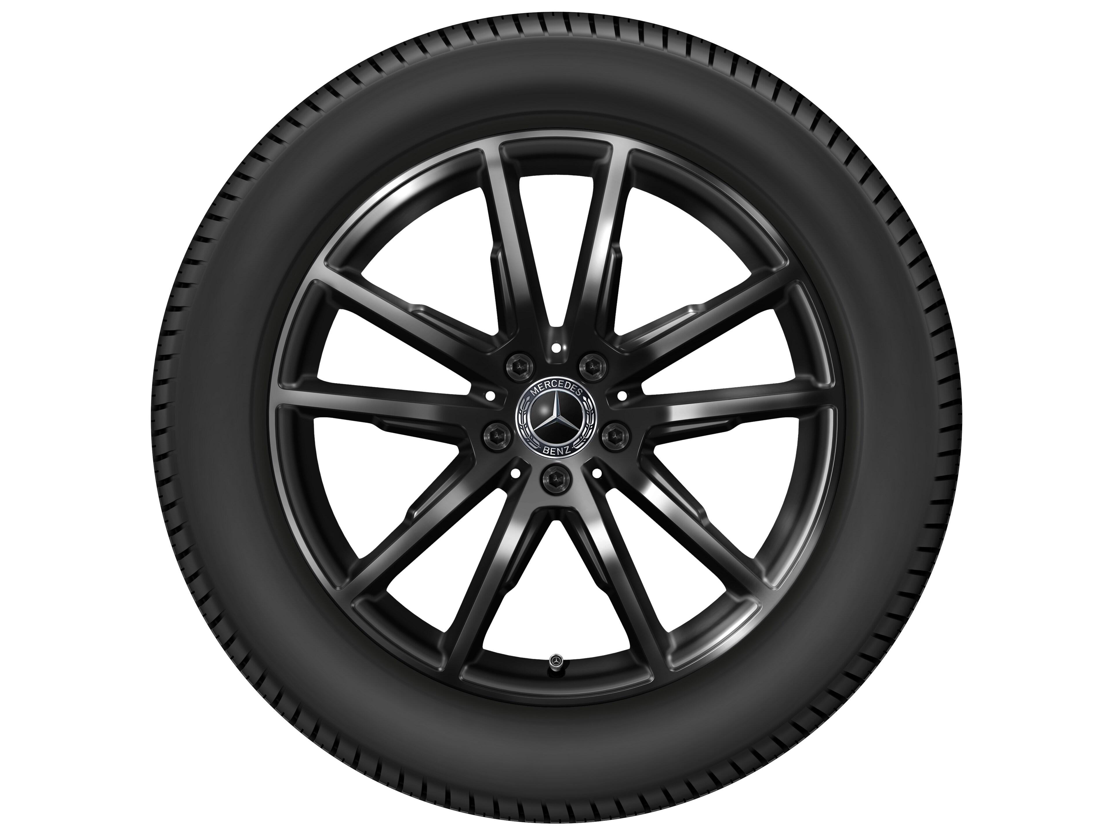 5-Doppelspeichen-Rad, 19 Zoll, 8 J x 19 ET 36, schwarz, lackiert