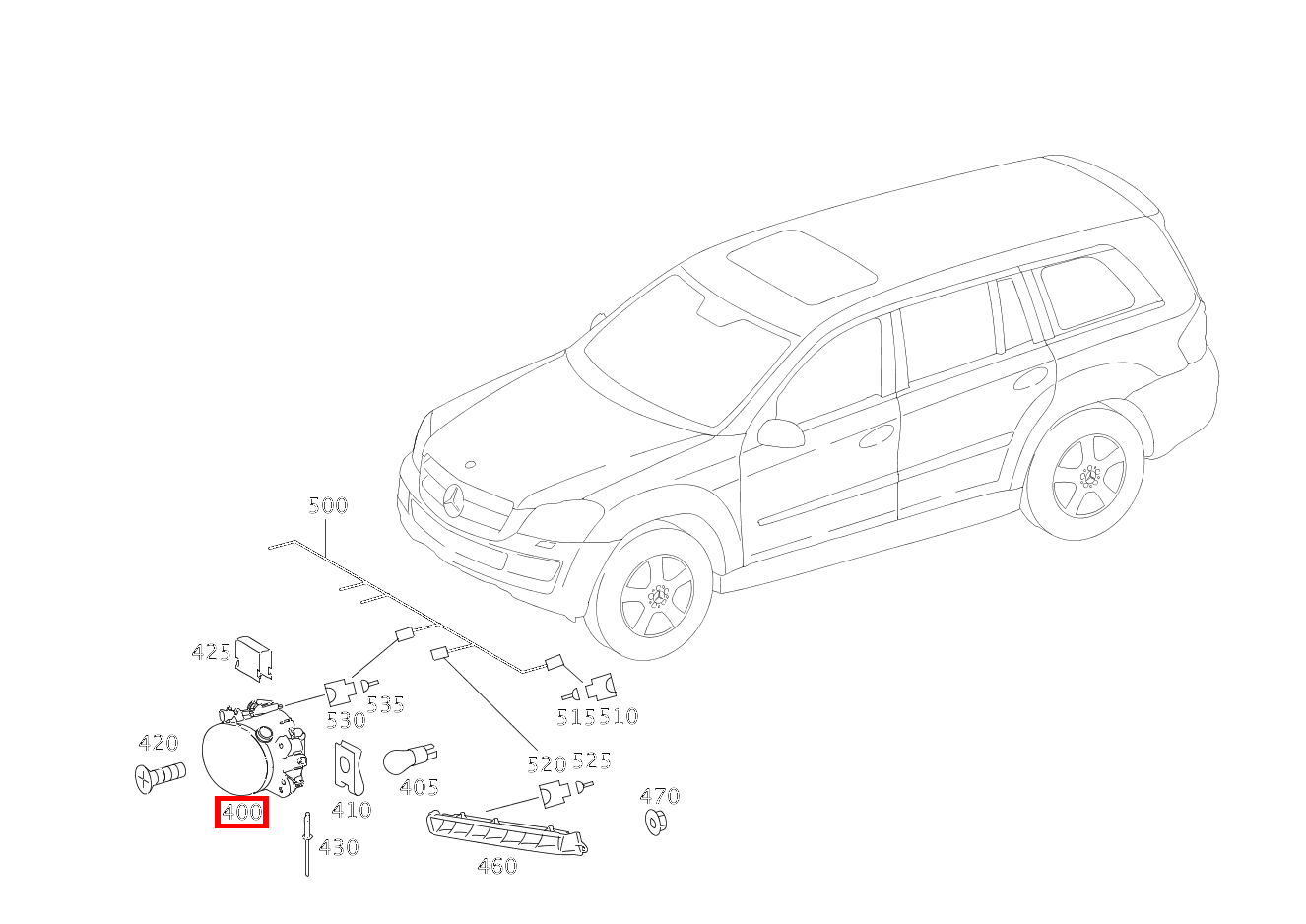 Nebelscheinwerfer RECHTS GL 450 4M 164 Nebelscheinwerfer RECHTS GL 450 4M 164