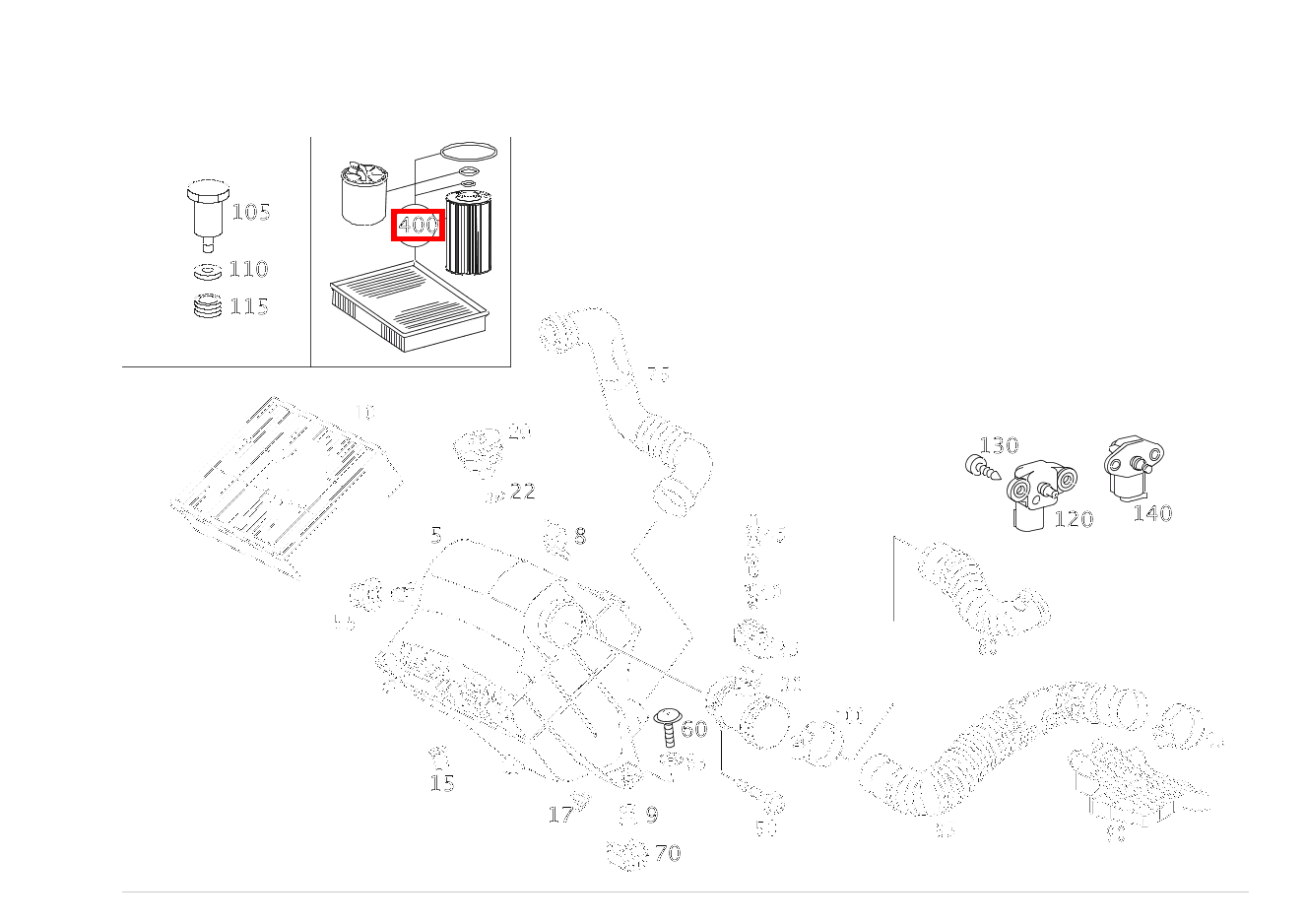 Teilesatz Filtereinsatz TEILESATZ 416 4X2 3550 460