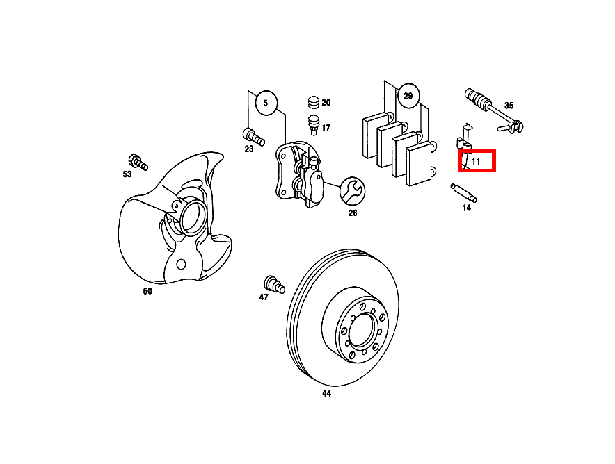 Spreizfeder TEVES für SLC 107, SE 126-Klasse kaufen