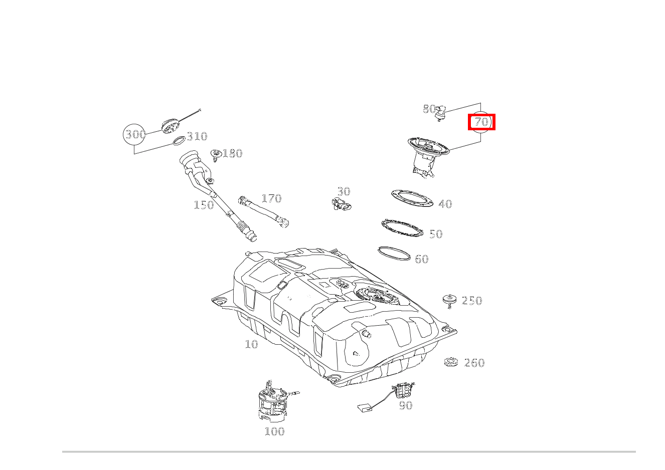 Kraftstofffilter In Tank links Mercedes-AMG GT S 197