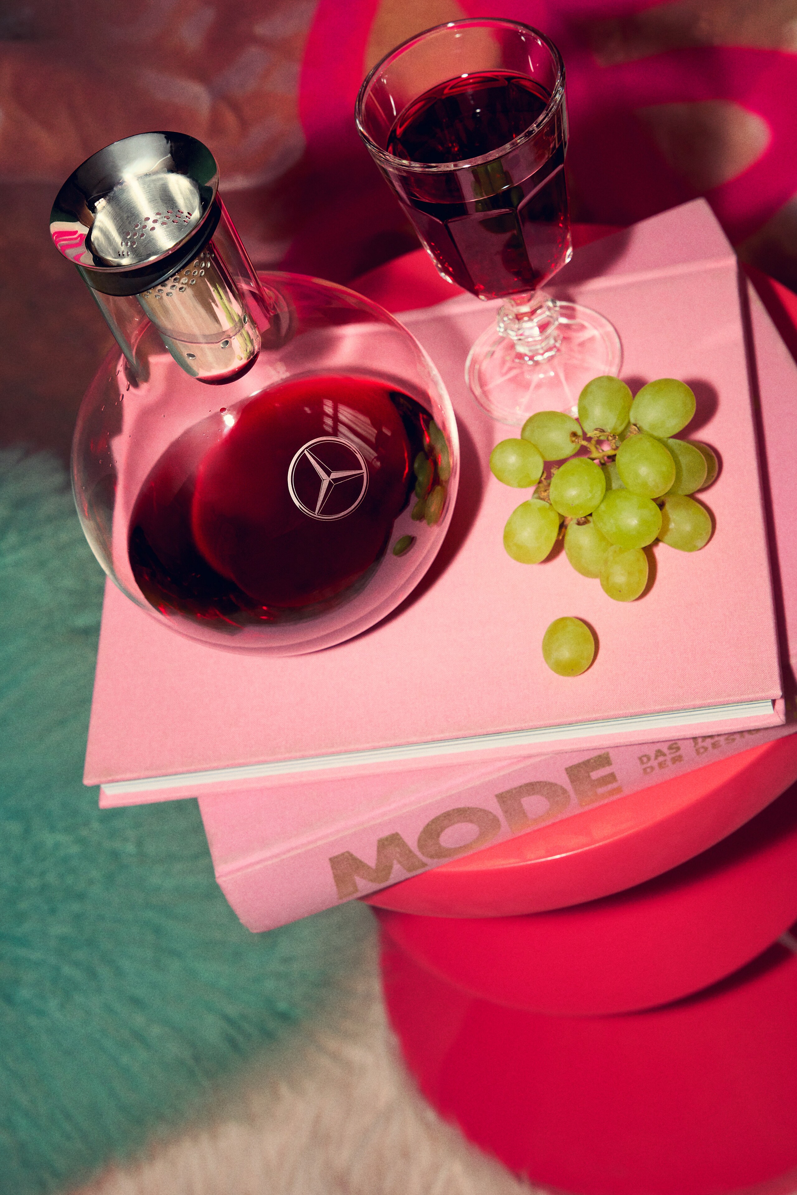 Dekantierkaraffe, 0,75 l, Glas/Edelstahl