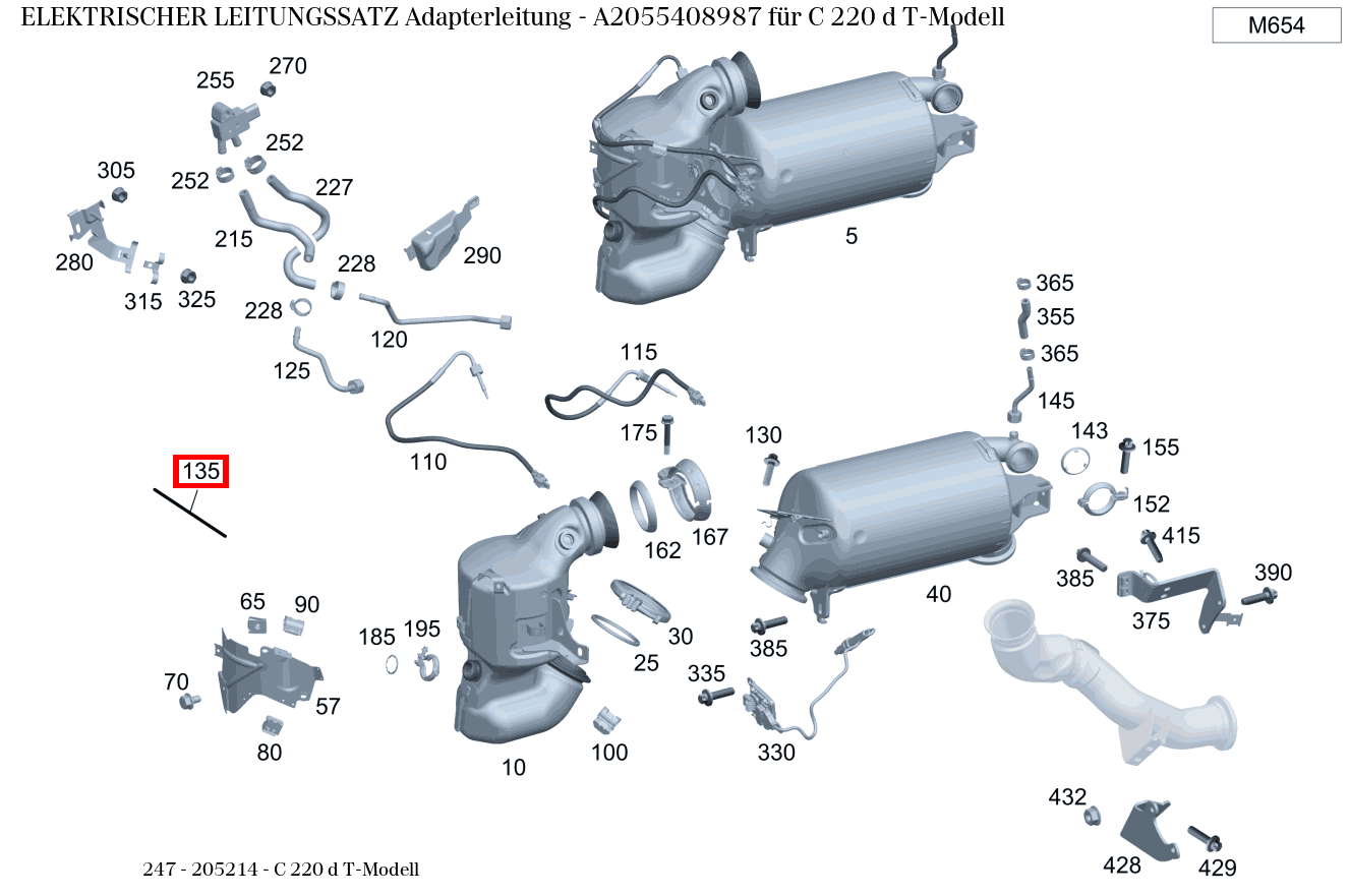Elektrischer Leitungssatz Adapterleitung C 220 d T-Modell 247