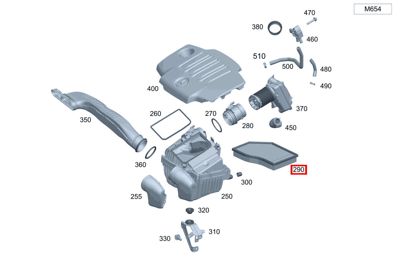 Luftfiltereinsatz DAEMPFERFILTER CLA 200 d Coupé BCA 118
