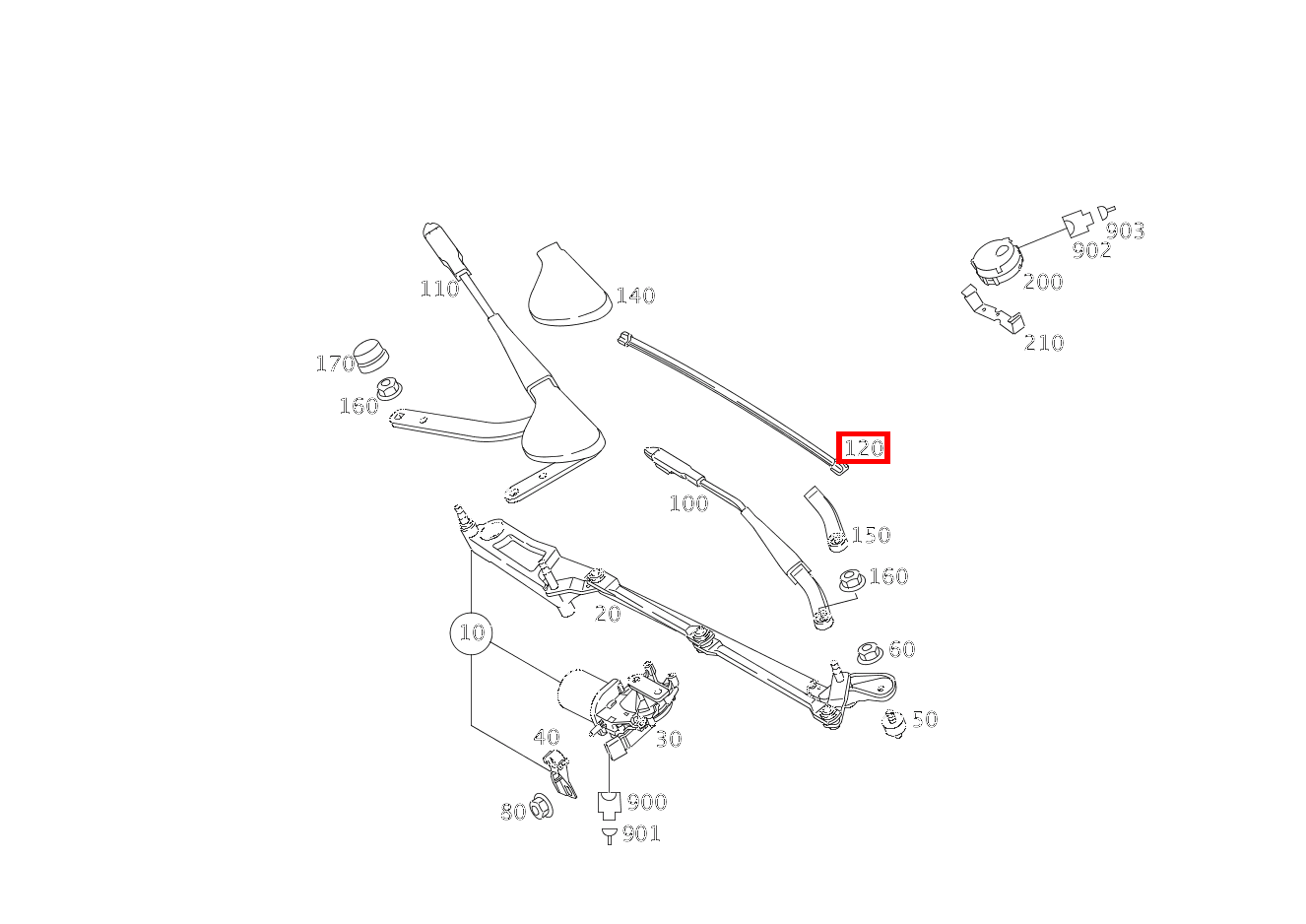Teilesatz Wischerblatt TEILESATZ SLK 55 AMG Roadster 171 Teilesatz Wischerblatt TEILESATZ SLK 55 AMG Roadster 171