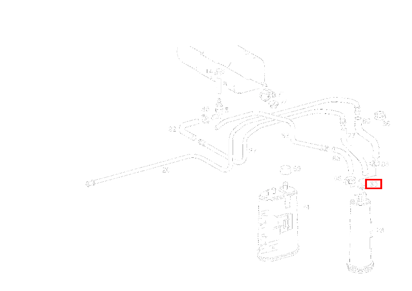 Schelle ENTLUEFTUNGSLEITUNG AN AKTIVKOHLEFILTER S 600 Coupé 140