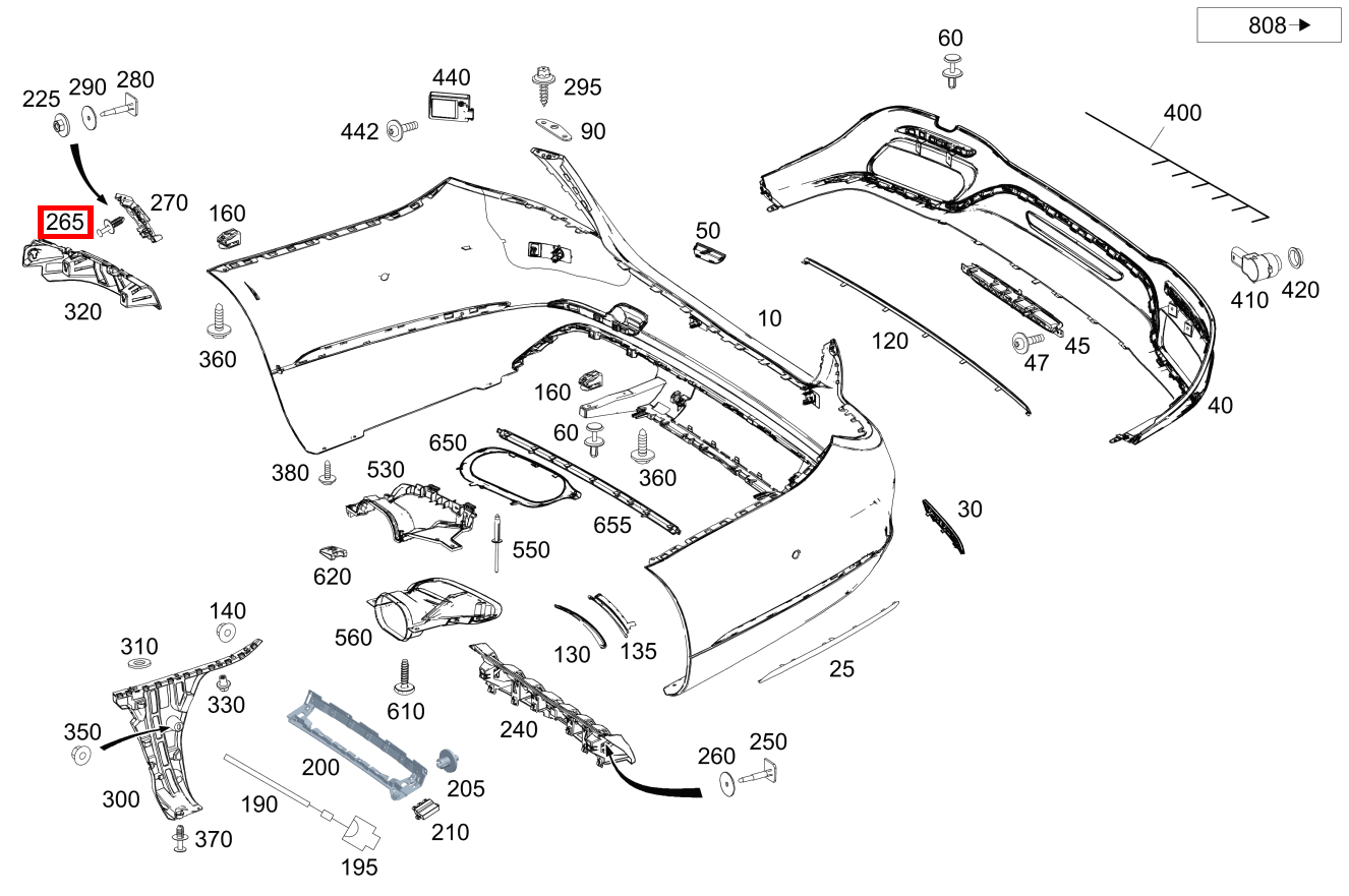 Spreizniet An Befestigungsschiene; 5mm Mercedes-Maybach S 560 4MATIC 222 Spreizniet An Befestigungsschiene; 5mm Mercedes-Maybach S 560 4MATIC 222