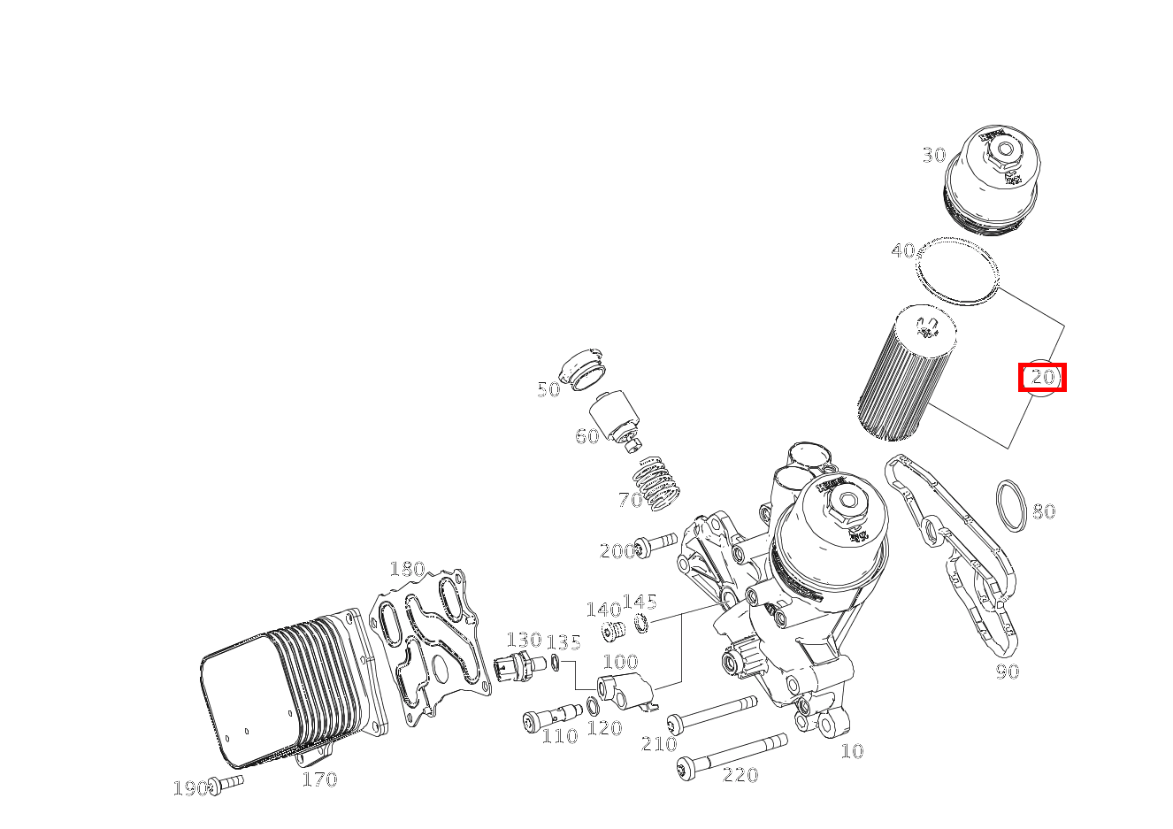 Teilesatz Filtereinsatz Mercedes-AMG GLS 63 4MATIC Off-Roader 166