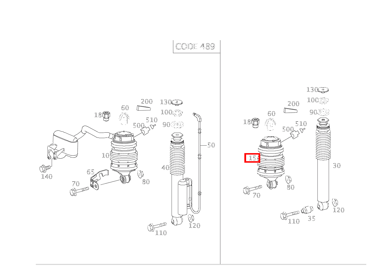 Federbalg LINKS UND RECHTS E280CDI SONDERAUFB 211 Federbalg LINKS UND RECHTS E280CDI SONDERAUFB 211