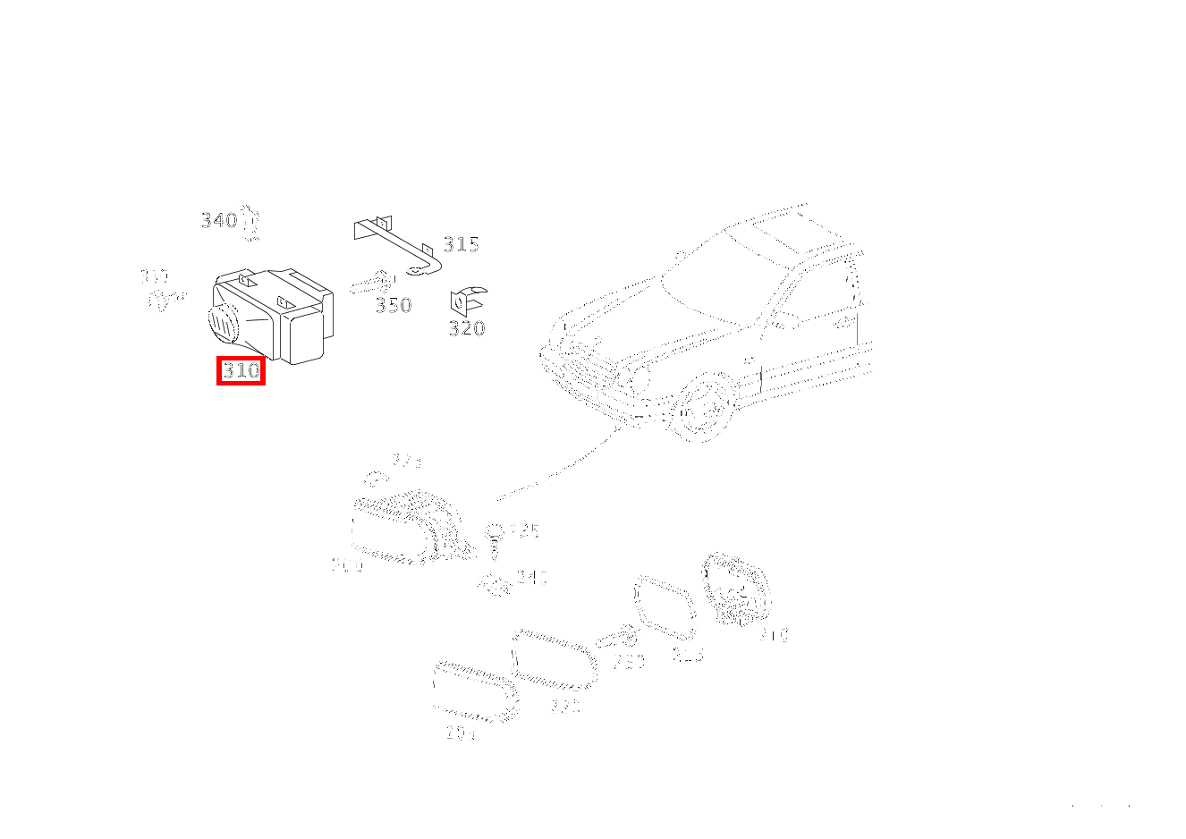 Nebelscheinwerfer LINKS E 55 T AMG 210 Nebelscheinwerfer LINKS E 55 T AMG 210
