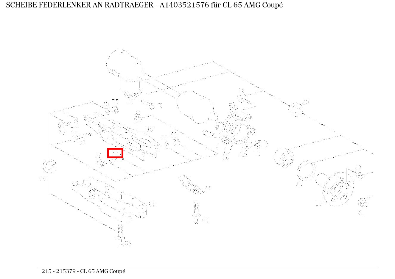 Scheibe FEDERLENKER AN RADTRAEGER CL 65 AMG Coupé 215 Scheibe FEDERLENKER AN RADTRAEGER CL 65 AMG Coupé 215