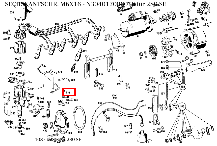 Sechskantschraube M6X16 280 SE 108