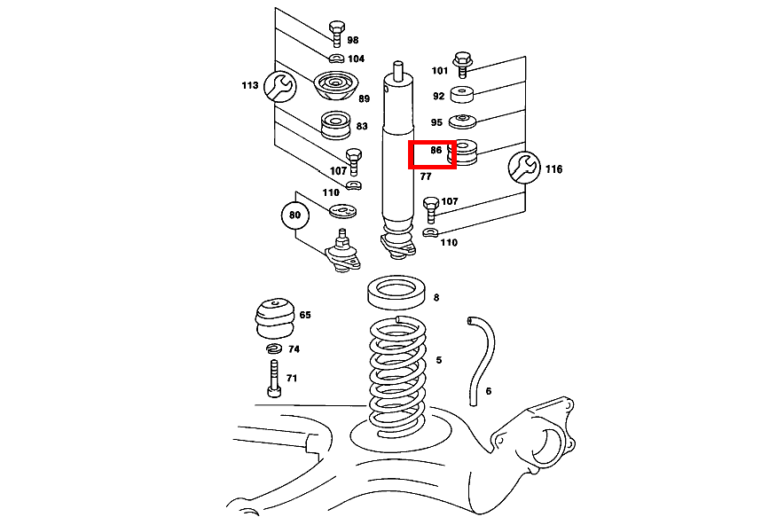 Anschlagpuffer FEDERBEIN AN RAHMEN 230 TE 123 Anschlagpuffer FEDERBEIN AN RAHMEN 230 TE 123
