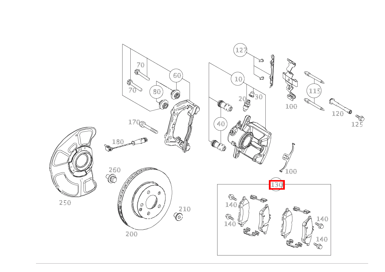 Bremsbelag Teilesatz Mercedes-AMG E 63 4MATIC T-Modell 212