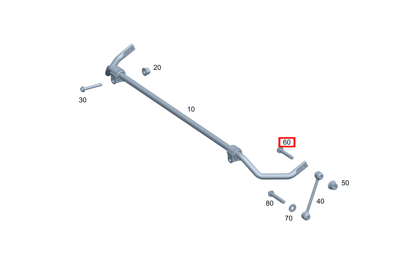 Sechsrundschraube DREHSTABGESTAENGE AN DREHSTAB, LINKS UND RECHTS; M10X60 Mercedes-AMG GT 63 S E PERFORMANCE 290 Sechsrundschraube DREHSTABGESTAENGE AN DREHSTAB, LINKS UND RECHTS; M10X60 Mercedes-AMG GT 63 S E PERFORMANCE 290