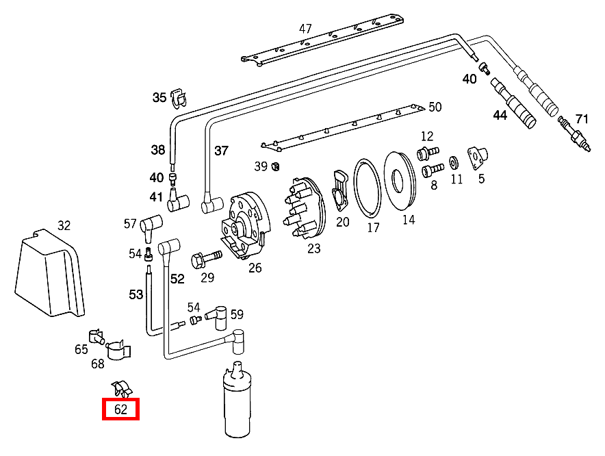 KABELBANDHALTER ZUENDLEITUNG ZS-ZV AN HALTER; 6.5X12.8 MM 300 SL-107 107 KABELBANDHALTER ZUENDLEITUNG ZS-ZV AN HALTER; 6.5X12.8 MM 300 SL-107 107