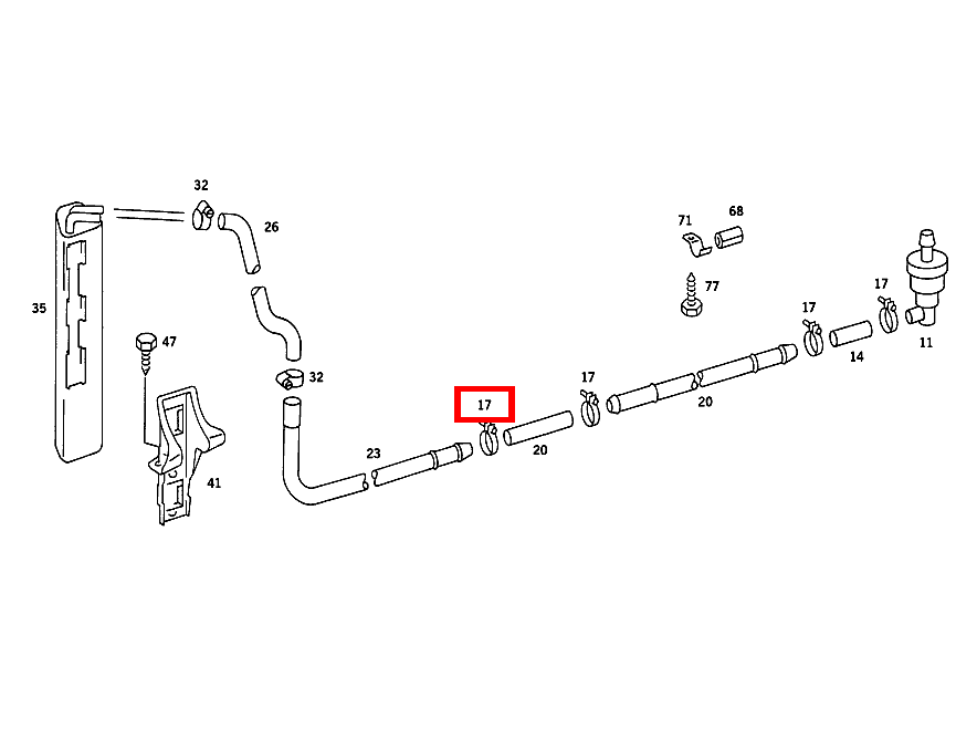 Schelle AKTIVKOHLEFILTER ZUR ENTLUEFTUNGSLEITUNG; 12-22 MM POMPFENMOBIL 201 Schelle AKTIVKOHLEFILTER ZUR ENTLUEFTUNGSLEITUNG; 12-22 MM POMPFENMOBIL 201