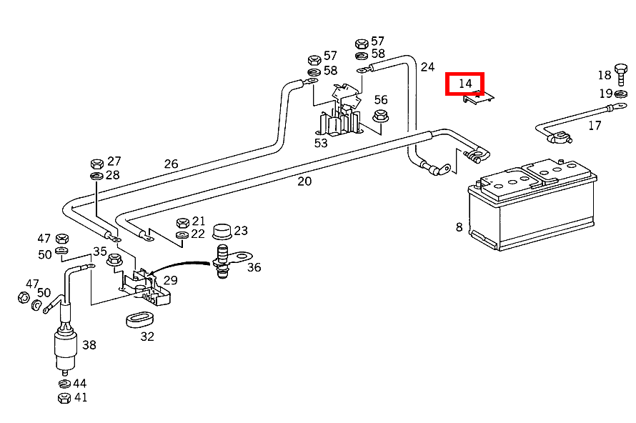 Schutzkappe BATTERIE-PLUSPOL S 350 Turbodiesel 140