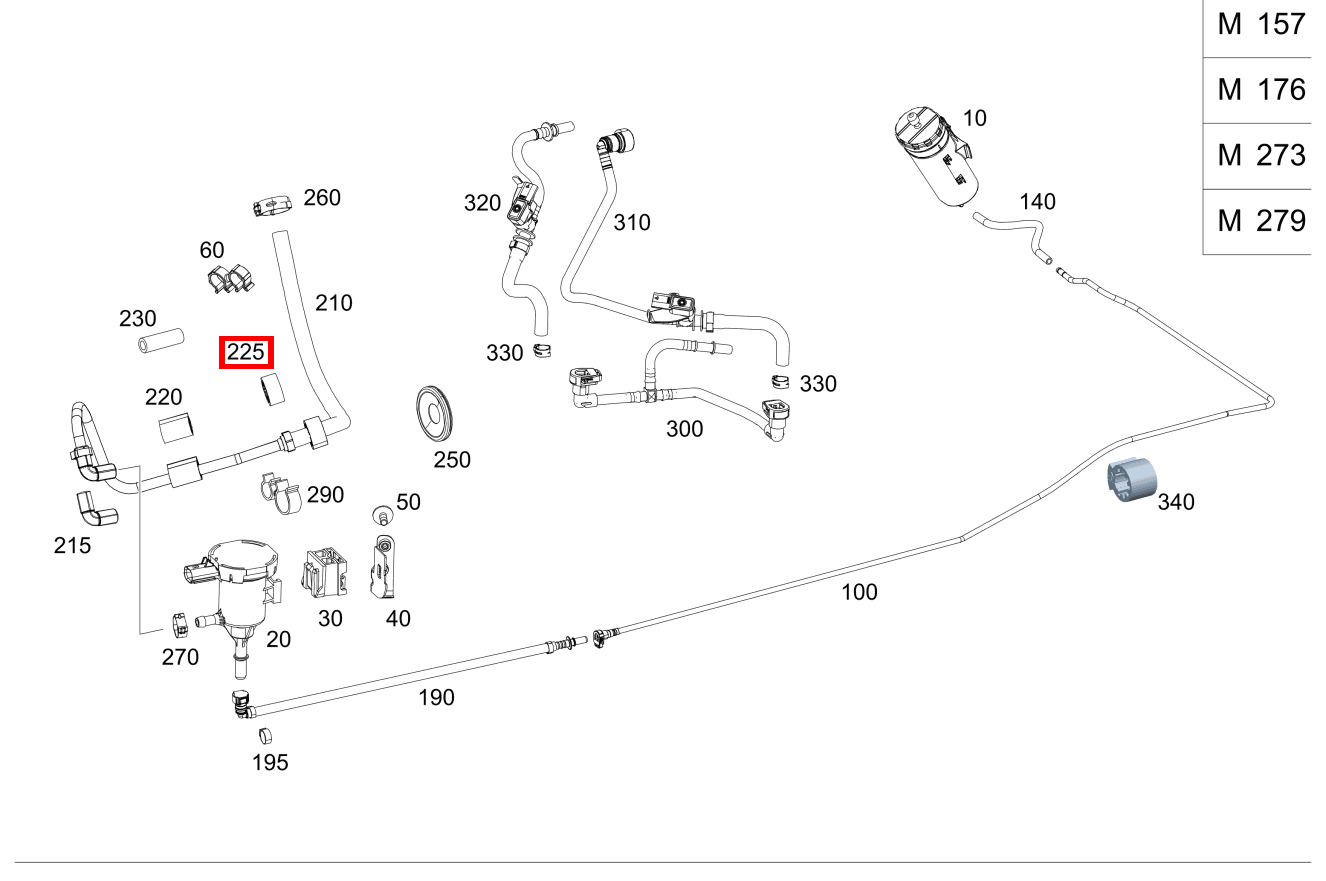 Gummiring LEITUNG Mercedes-AMG G 63 463 Gummiring LEITUNG Mercedes-AMG G 63 463