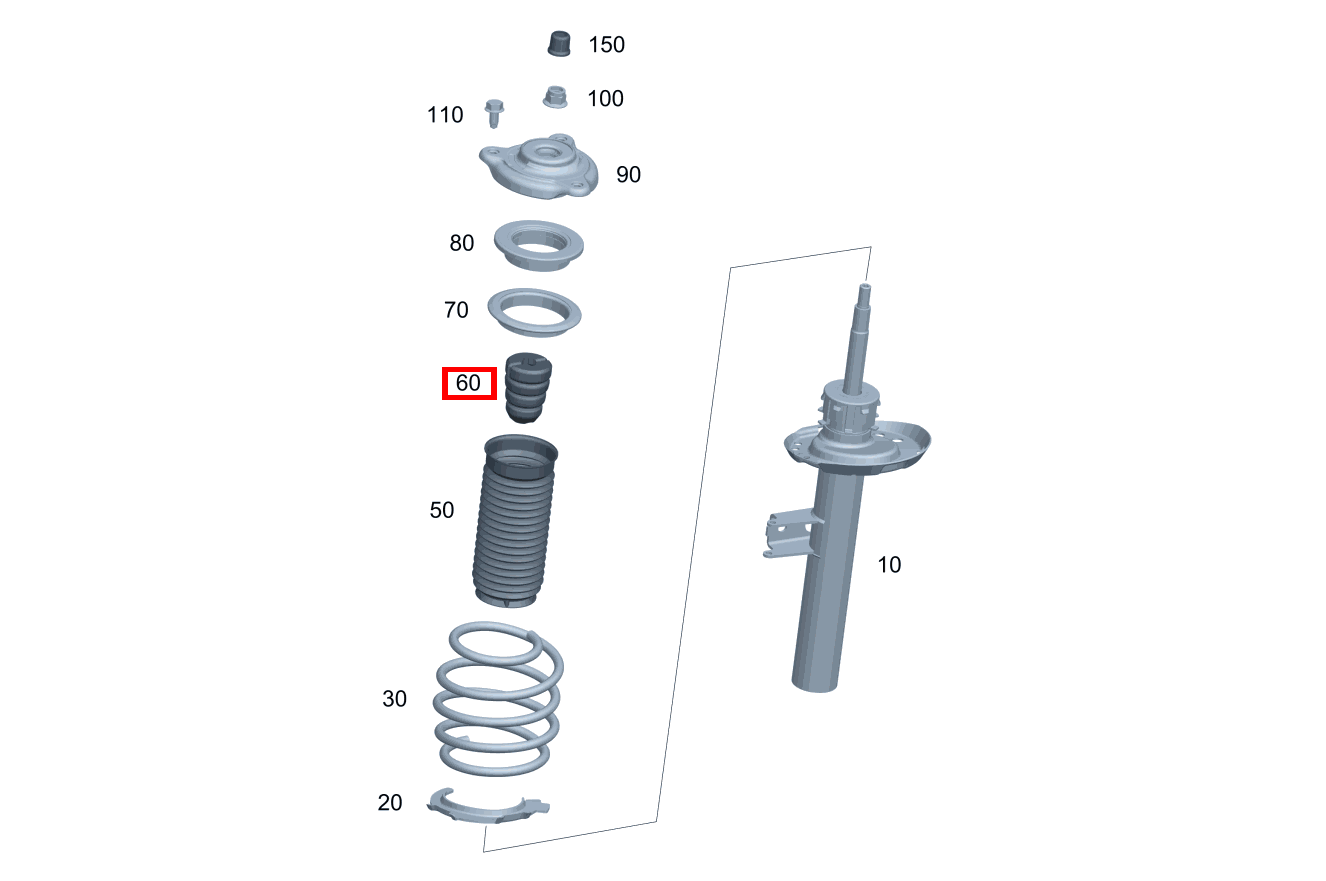 Anschlagpuffer Stossd. Links und rechts B 220 4MATIC 463