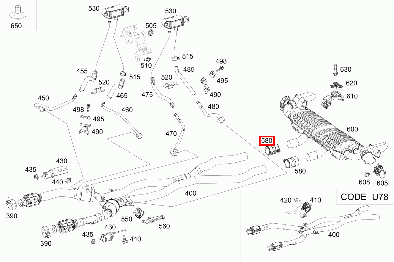 Rohrschelle Abgasanlage Abgasleitung an Abgasleitung GLE 167, C  
