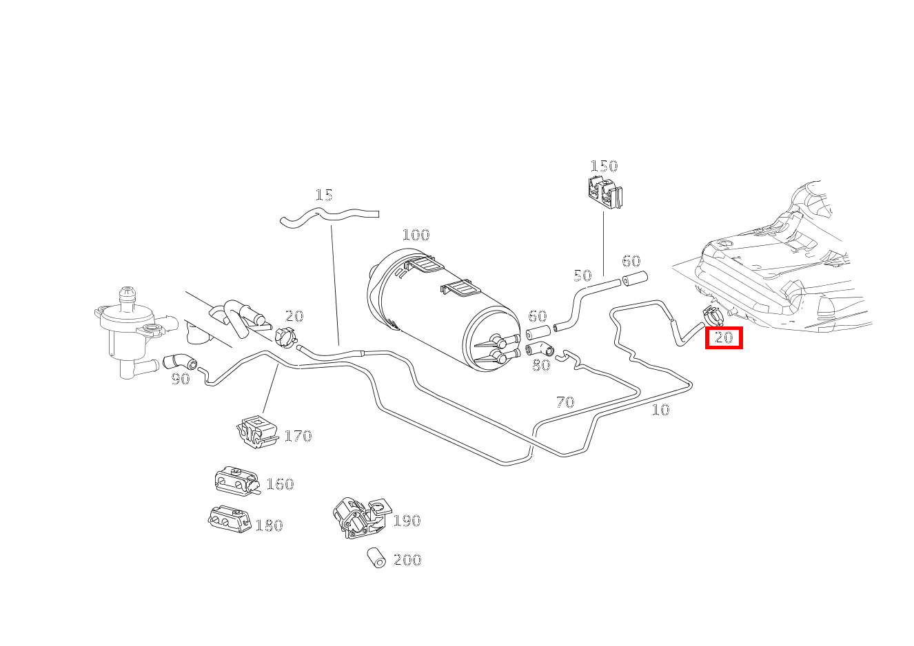 Schlauchschelle VORLAUFLEITUNG AN MOTOR; 13-14.5 MM A 200 TURBO COUPE 169 Schlauchschelle VORLAUFLEITUNG AN MOTOR; 13-14.5 MM A 200 TURBO COUPE 169
