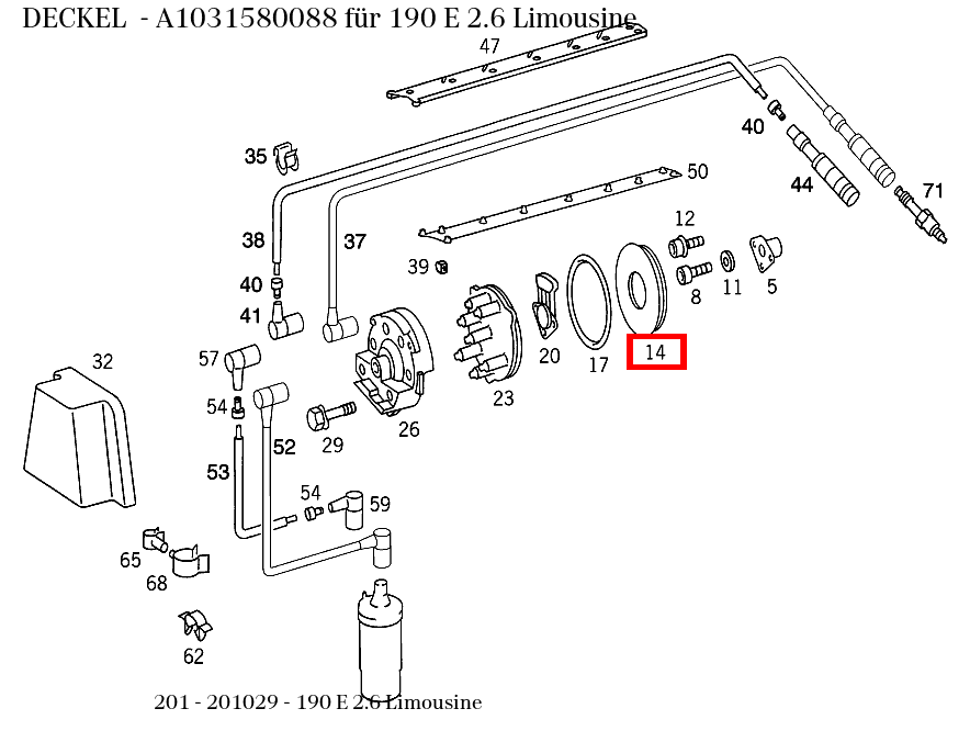 Deckel 190 E 2.6 Limousine 201