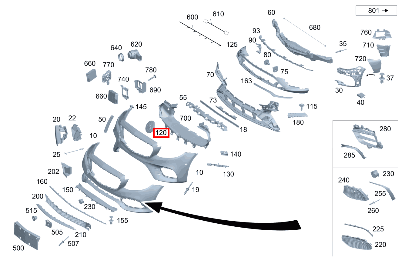 Firmenzeichen Stoßfängerverkleidung oben Mercedes-AMG E 63 S 4MATIC+ T-Modell 213 Firmenzeichen Stoßfängerverkleidung oben Mercedes-AMG E 63 S 4MATIC+ T-Modell 213