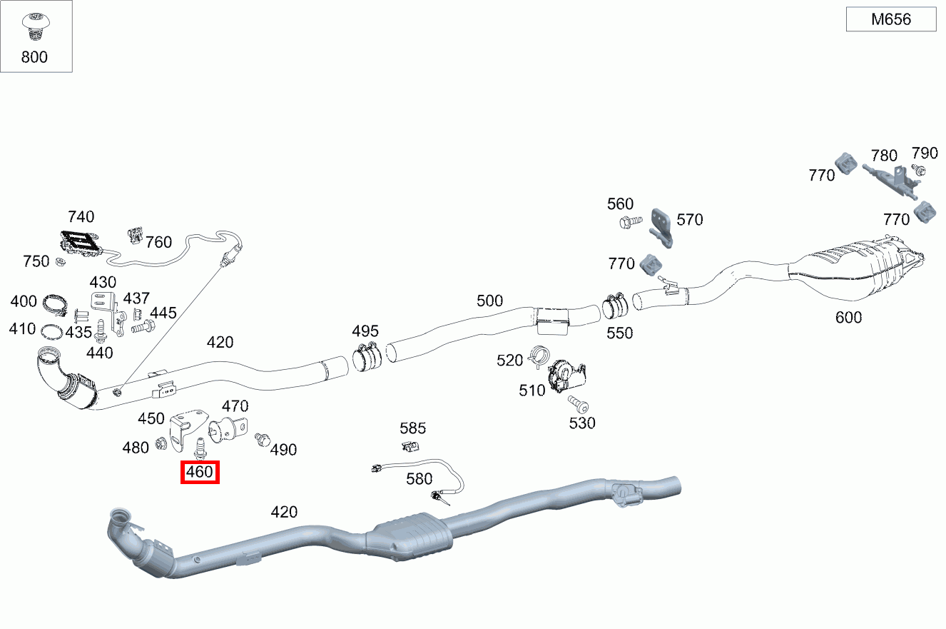 Gewindefurchende Schraube HALTER AN AUFNAHME MOTORTRAEGER LINKS; M10X22 CLS 400 d 4MATIC 257