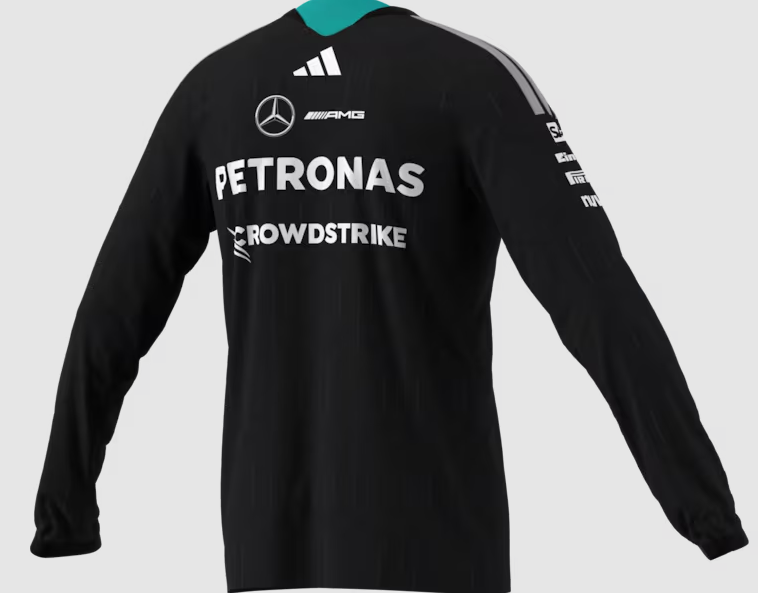 Longsleeve Herren, Fahrer, Mercedes-AMG F1 schwarz