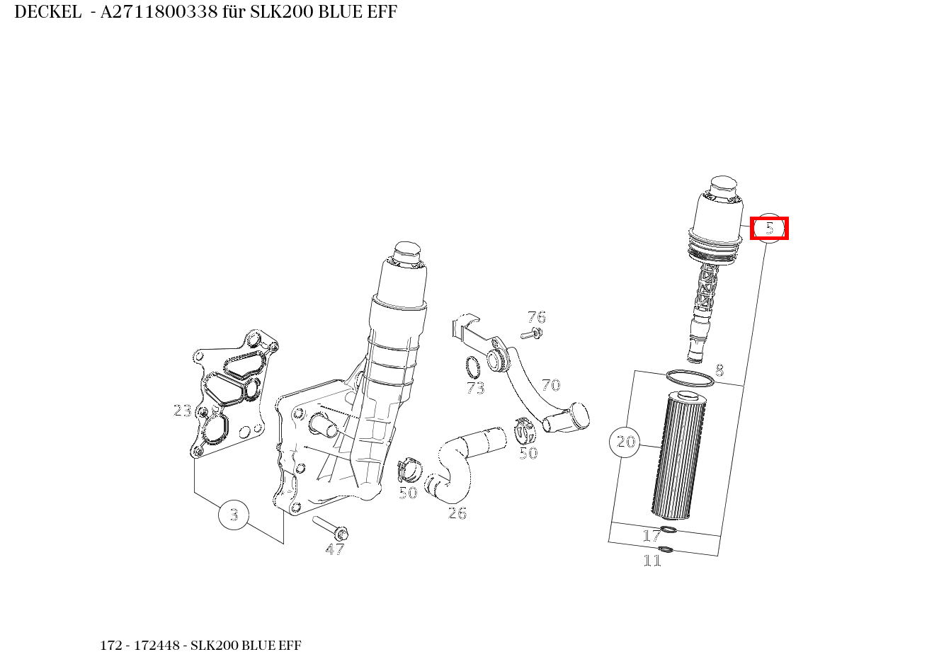 Deckel SLK200 BLUE EFF 172