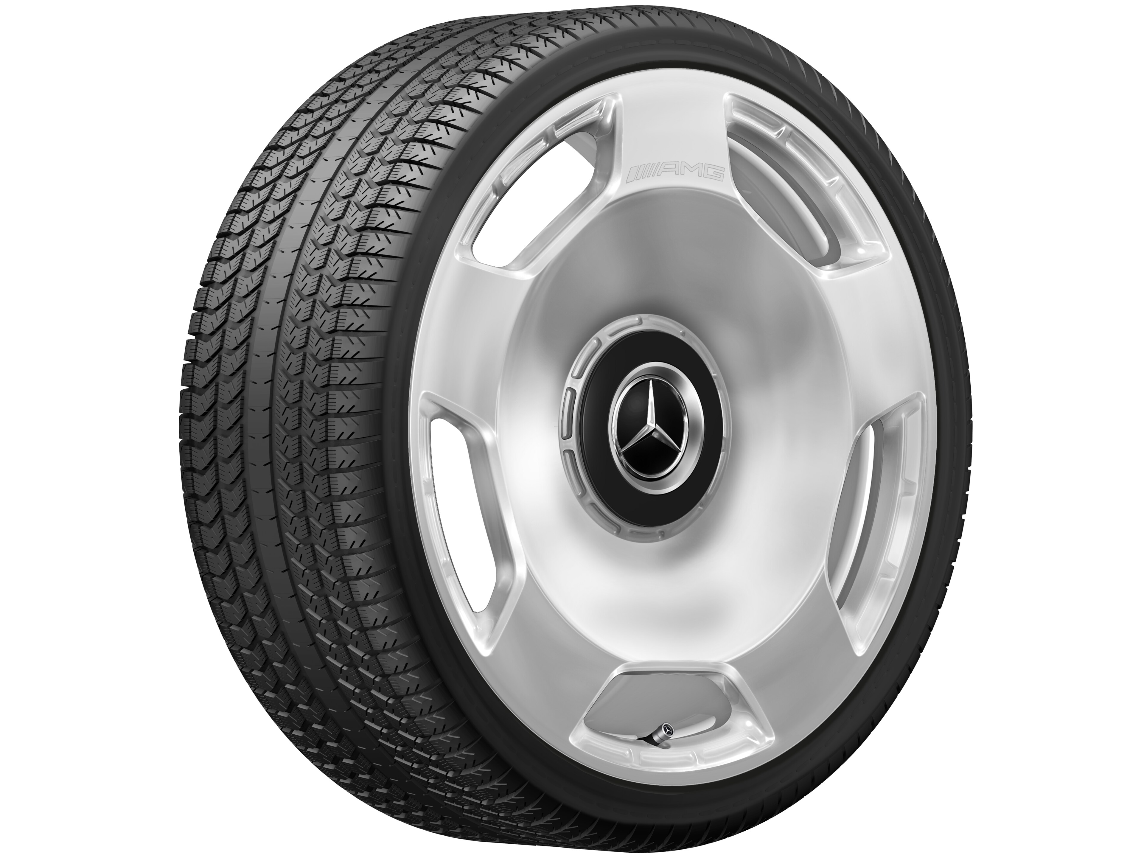 Mercedes-Benz - AMG Schmiederad 23 Zoll, 11,5 J x 23 ET 47, silberfarben, hochglanzpoliert