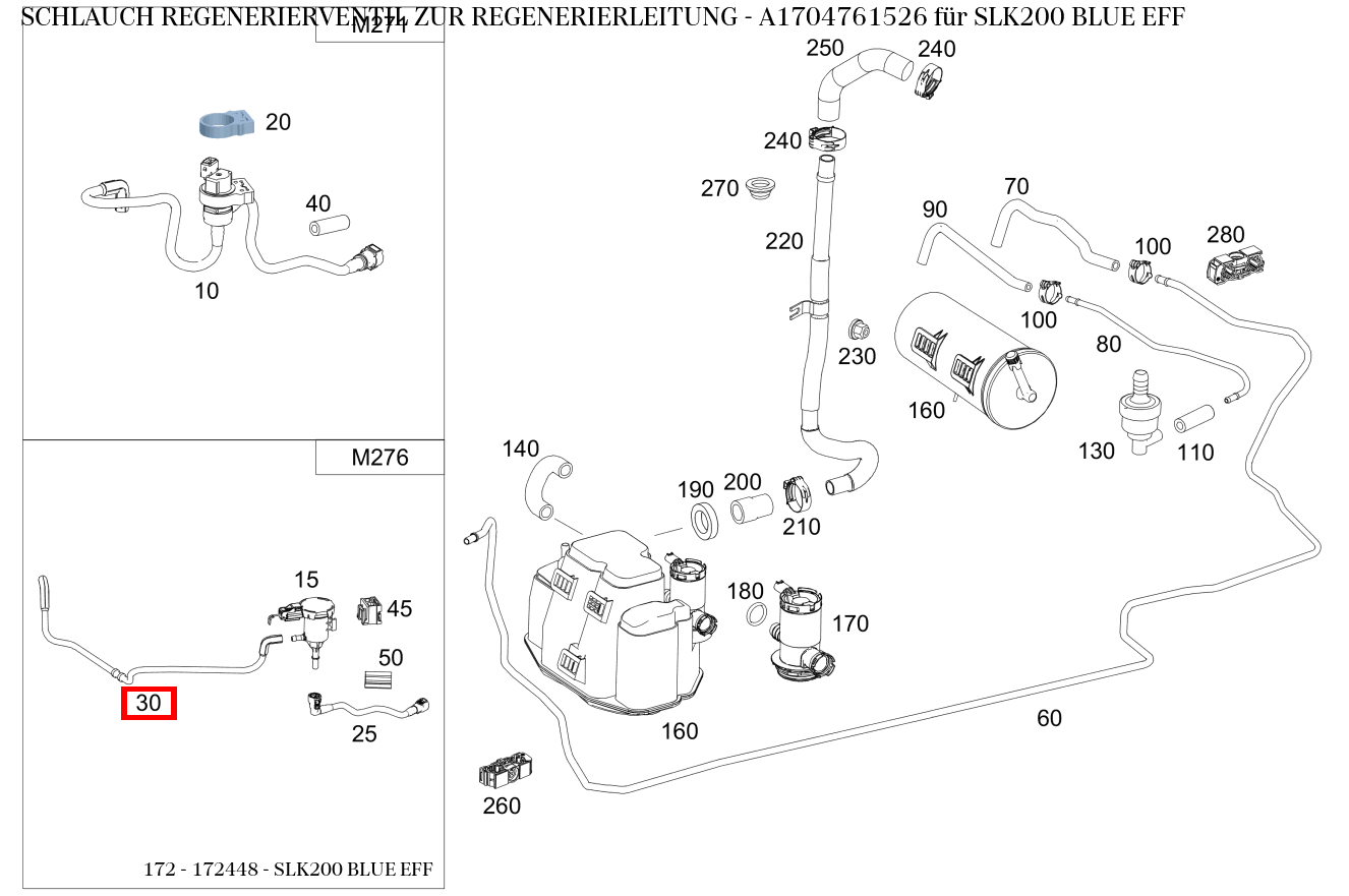 Schlauch REGENERIERVENTIL ZUR REGENERIERLEITUNG SLK200 BLUE EFF 172 Schlauch REGENERIERVENTIL ZUR REGENERIERLEITUNG SLK200 BLUE EFF 172