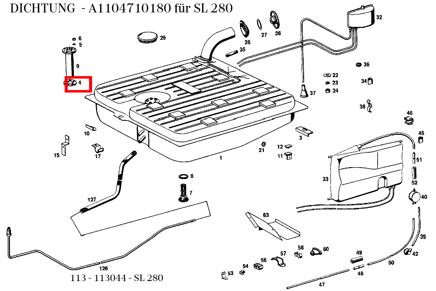 ABDICHTUNG SL 280 113 ABDICHTUNG SL 280 113