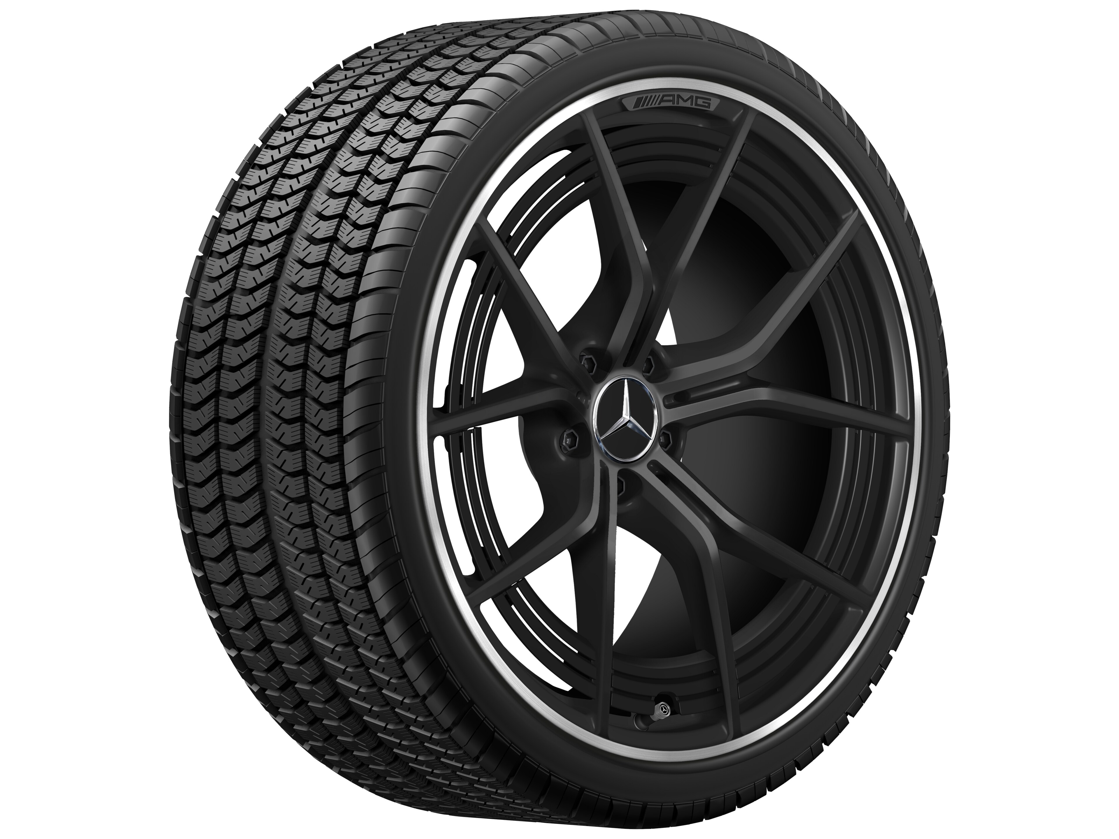 Mercedes-Benz -  AMG Schmiederad Kreuzspeichen-Design, 21 Zoll, 11,5 J x 21 ET 30, schwarz matt