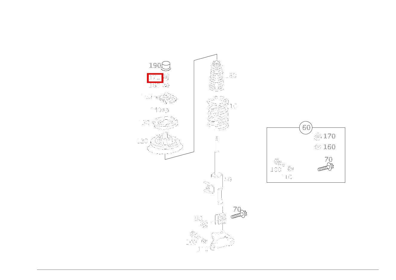 Sechskantmutter DAEMPFERBEIN AN GUMMILAGER; M14X1.5 CLK 63 AMG Cabriolet 209