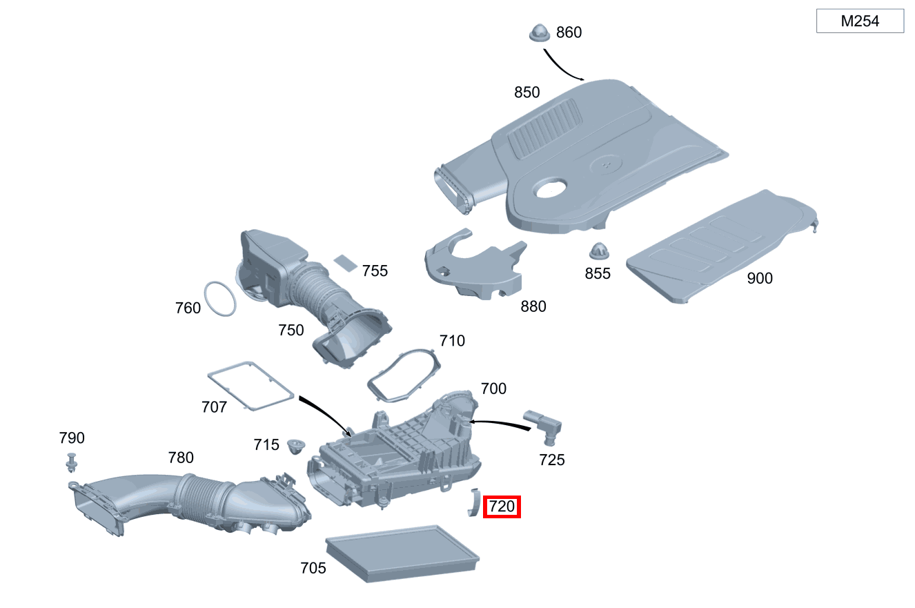 Klammer An Dämpferfilter GLE 400 e 4MATIC Coupé 167 Klammer An Dämpferfilter GLE 400 e 4MATIC Coupé 167