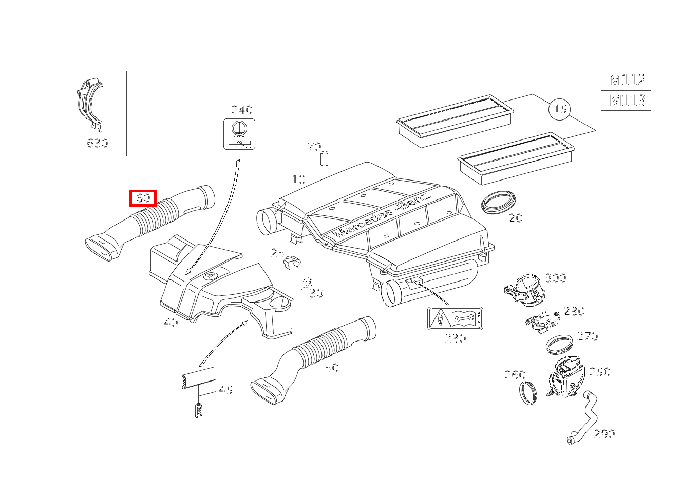 Rohrkrümmer LUFTANSAUGUNG RECHTS RENATE 203 Rohrkrümmer LUFTANSAUGUNG RECHTS RENATE 203