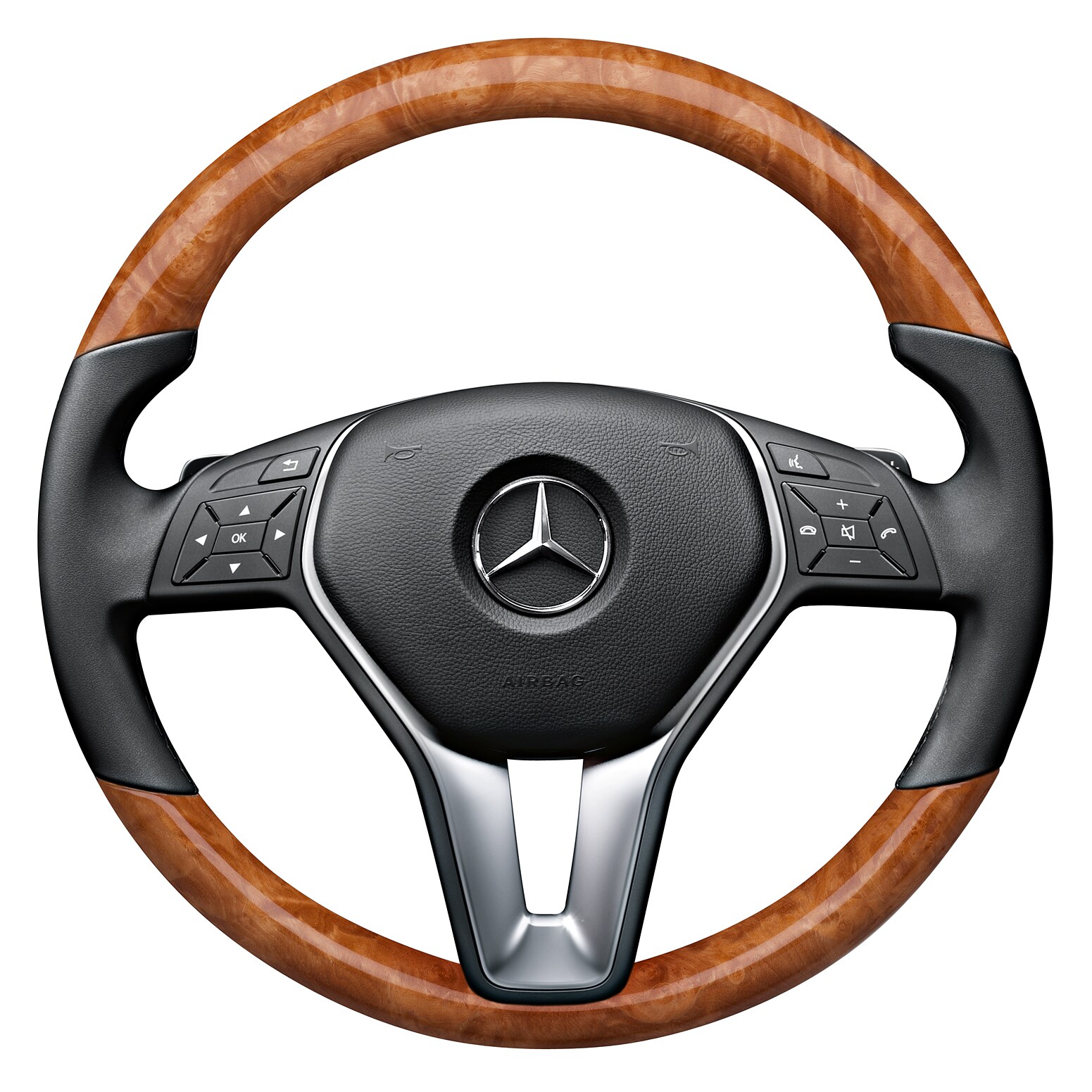 Holz-Leder-Lenkrad, mit LSP