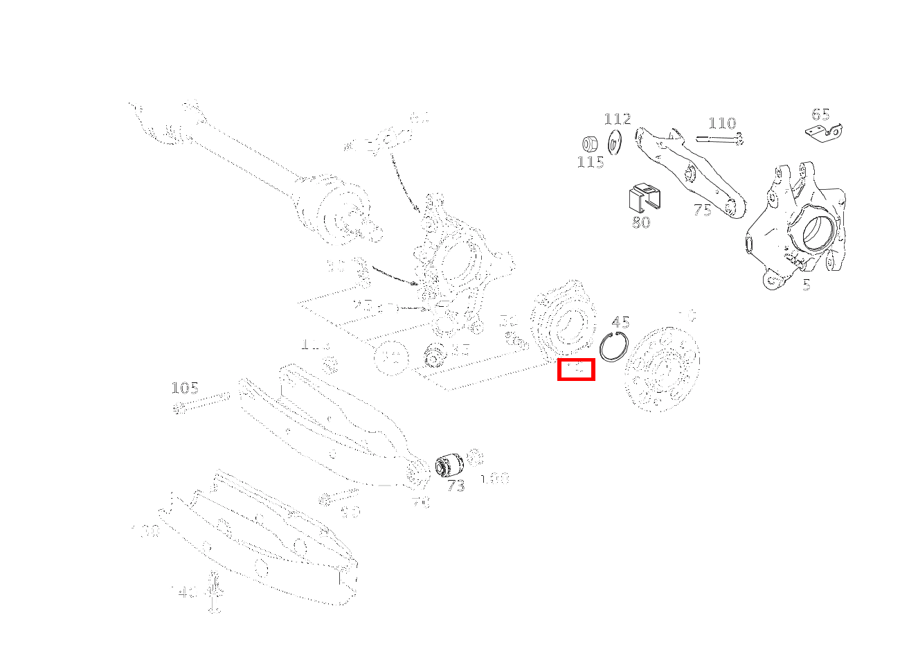 Radlager RADLAGER HINTEN SL 600 Roadster 230 Radlager RADLAGER HINTEN SL 600 Roadster 230