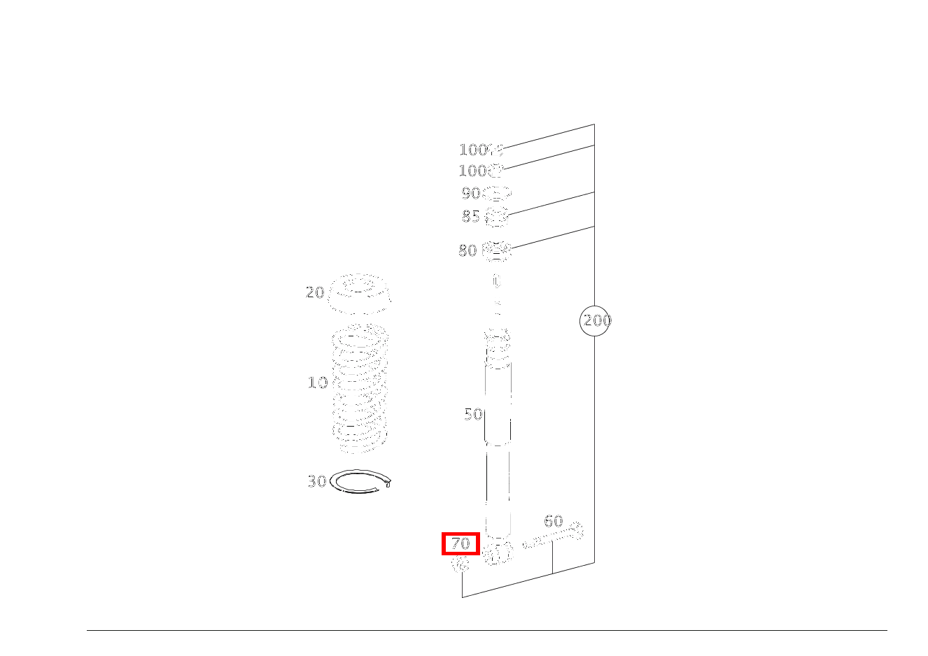 Mutter STOSSDAEMPFER AN HINTERACHSE; M10 C 220 d T-Modell 205 Mutter STOSSDAEMPFER AN HINTERACHSE; M10 C 220 d T-Modell 205