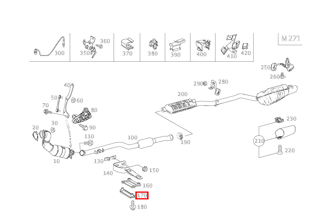 Unterlegplatte Auspuffrohr vorn an Getriebe E200CGI BE CA 207 Unterlegplatte Auspuffrohr vorn an Getriebe E200CGI BE CA 207