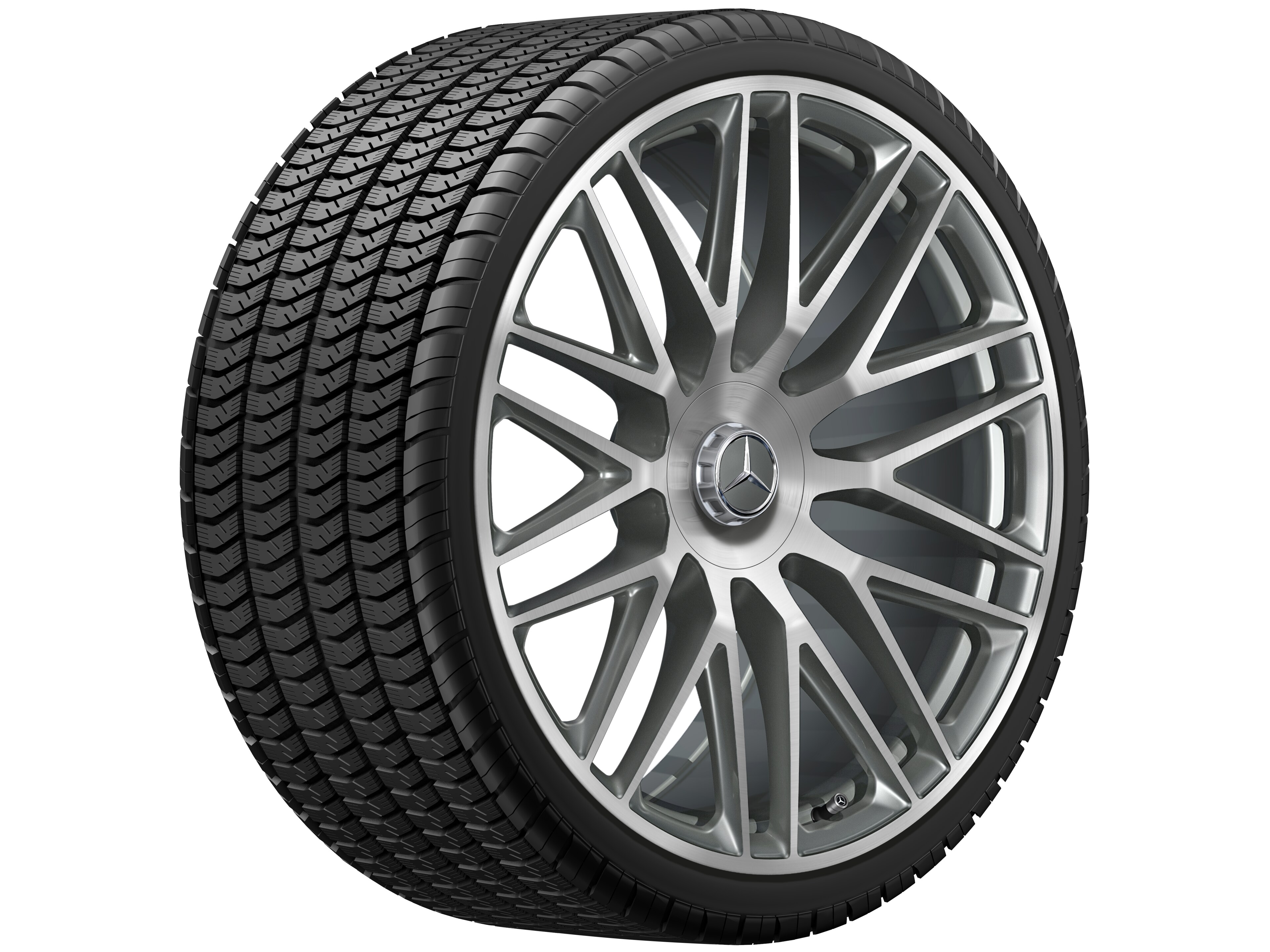 Mercedes-Benz -  AMG Schmiederad, 23 Zoll, 10 J x 23 ET 45, titangrau, glanzgedreht