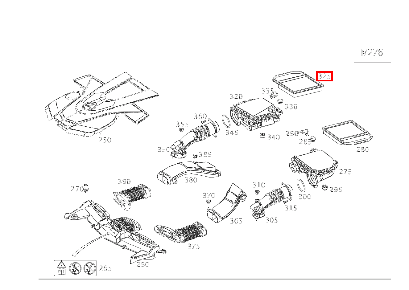 Luftfiltereinsatz Dämpferfilter rechts E 400 4MATIC Coupé BCA 238 Luftfiltereinsatz Dämpferfilter rechts E 400 4MATIC Coupé BCA 238