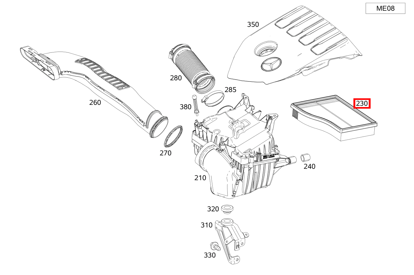 Luftfiltereinsatz A250 177