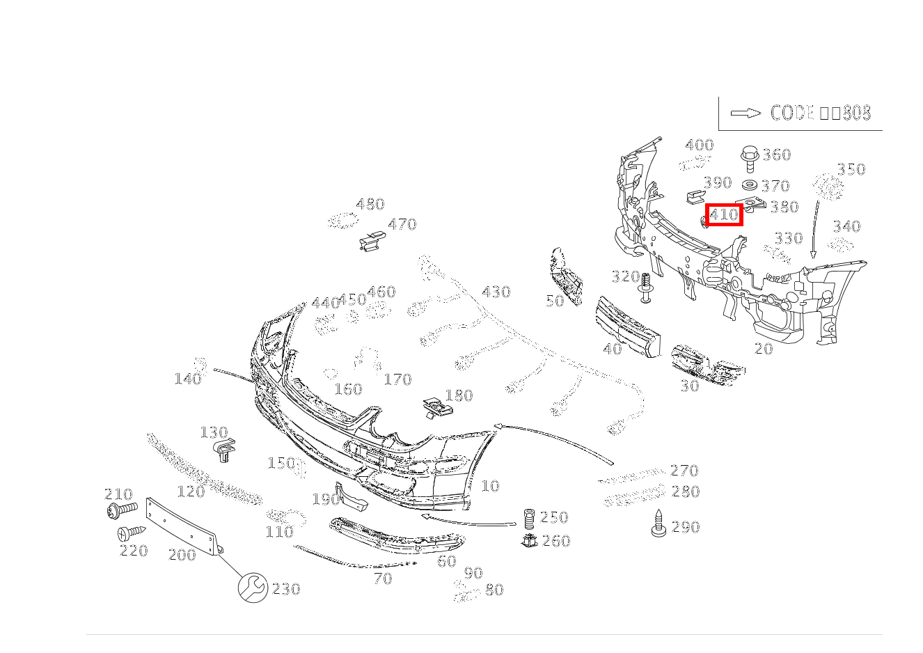 SICHER.SCHEIBE INNENTEIL; 6 MM C 320 Sportcoupé 203