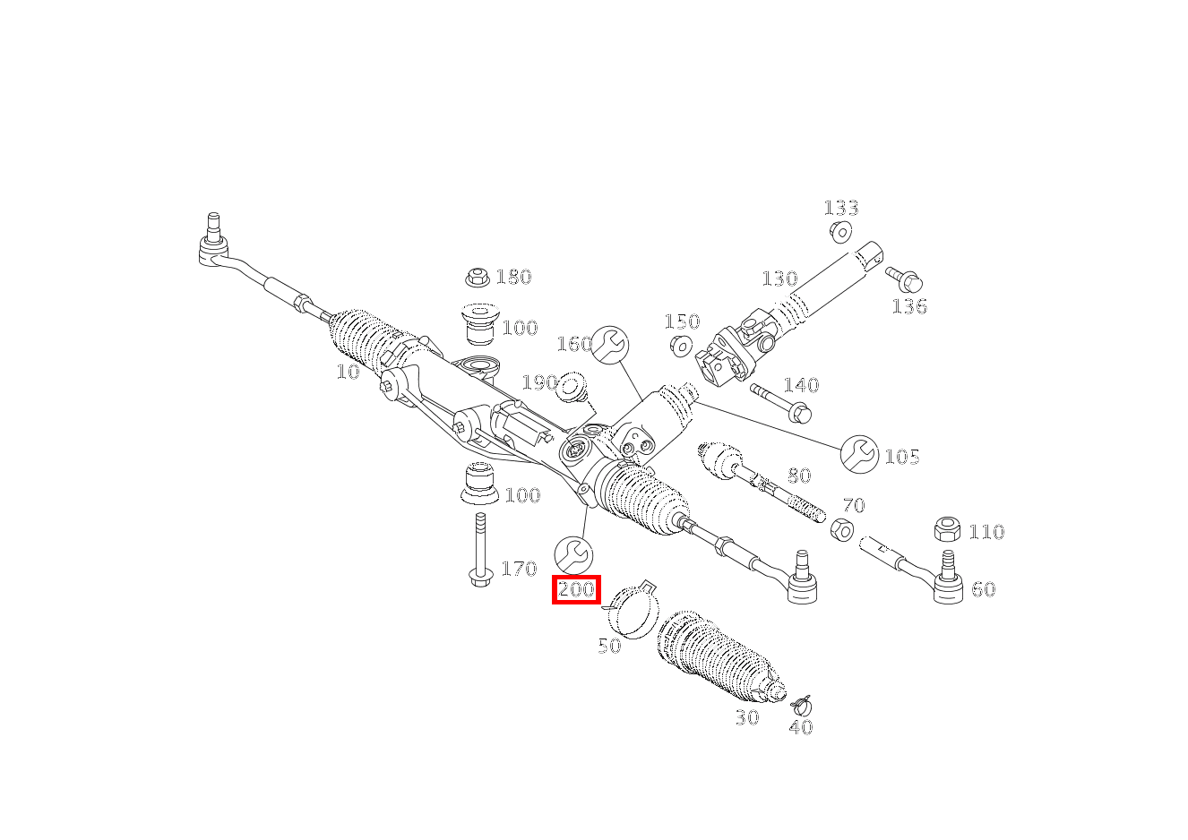 DICHT.SATZ LENKGETRIEBE LENKGETRIEBE SLK 55 AMG Roadster 171 DICHT.SATZ LENKGETRIEBE LENKGETRIEBE SLK 55 AMG Roadster 171